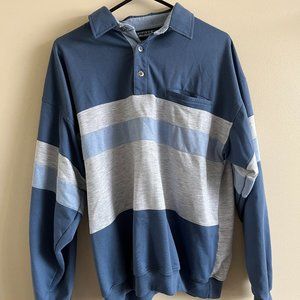 Vintage Edition Blue/Grey Long Sleeved Polo